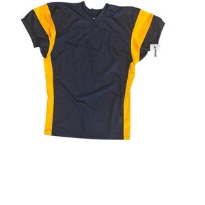 Black and Yellow Athletic Jersey Performance Fabric